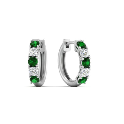 1 Carat Sparkle Five Stone Hoop Earrings