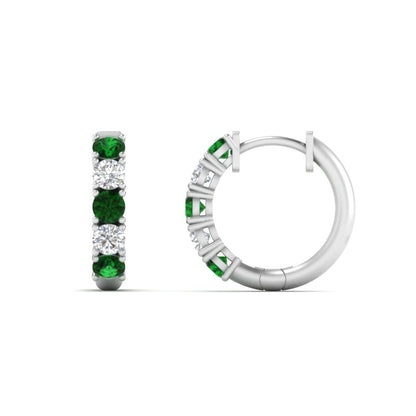 1 Carat Sparkle Five Stone Hoop Earrings