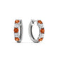 1 Carat Sparkle Five Stone Hoop Earrings