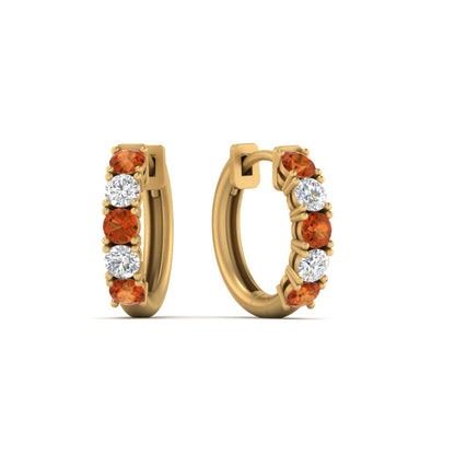 1 Carat Sparkle Five Stone Hoop Earrings