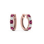 1 Carat Sparkle Five Stone Hoop Earrings