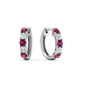 1 Carat Sparkle Five Stone Hoop Earrings