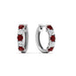 1 Carat Sparkle Five Stone Hoop Earrings