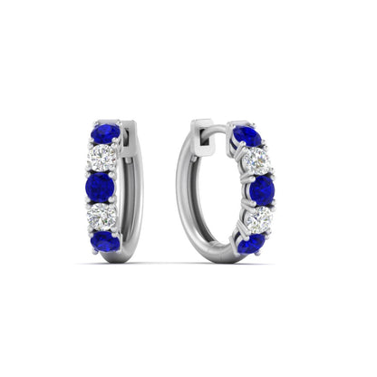 1 Carat Sparkle Five Stone Hoop Earrings