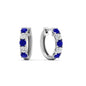 1 Carat Sparkle Five Stone Hoop Earrings