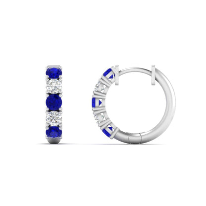 1 Carat Sparkle Five Stone Hoop Earrings