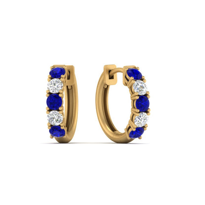 1 Carat Sparkle Five Stone Hoop Earrings
