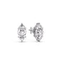 6 Prong Marquise Diamonds Solitaire Stud Earring in Basket Setting