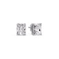 IGI Certified Basket Stud Earrings Set With Radiant Cut Diamonds