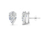 Three-Prong Pear Diamond Solitaire Stud Earrings [IGI Certified]