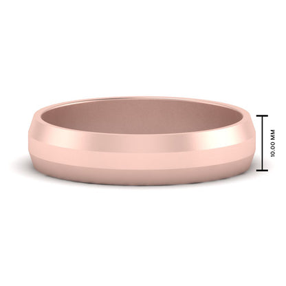 Wedding Band Beveled Edge Matte