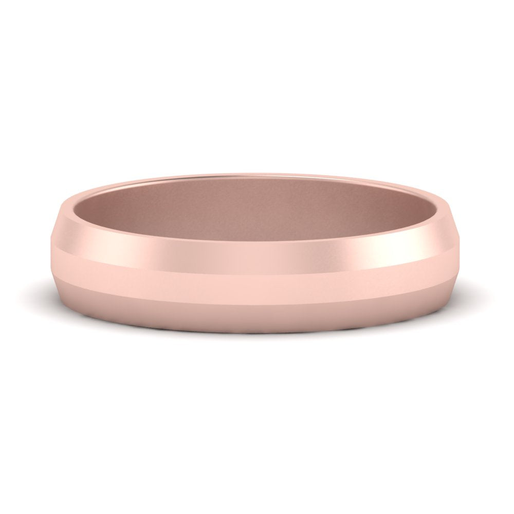 Wedding Band Beveled Edge Matte
