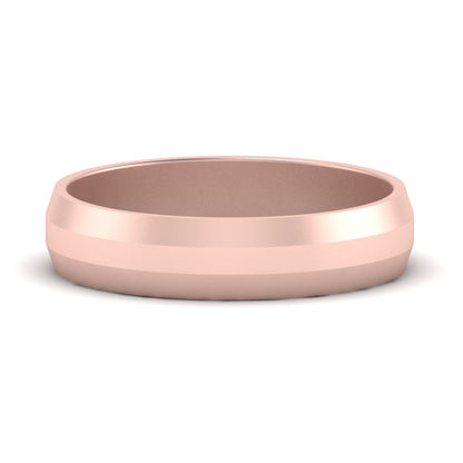 Wedding Band Beveled Edge Matte
