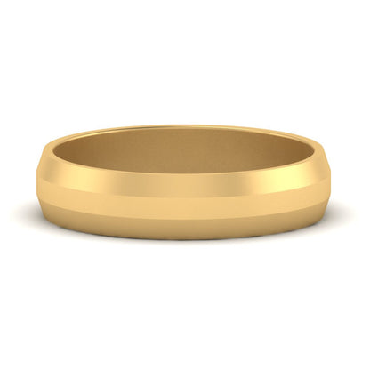 Wedding Band Beveled Edge Matte