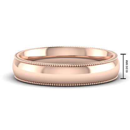 Comfort Fit Wedding Band Milgrain Edge
