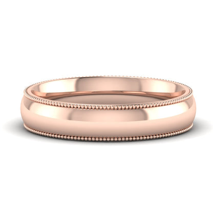 Comfort Fit Wedding Band Milgrain Edge
