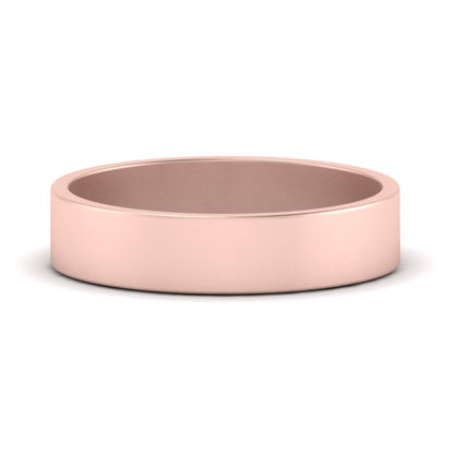 5 mm Flat Gold Wedding Band