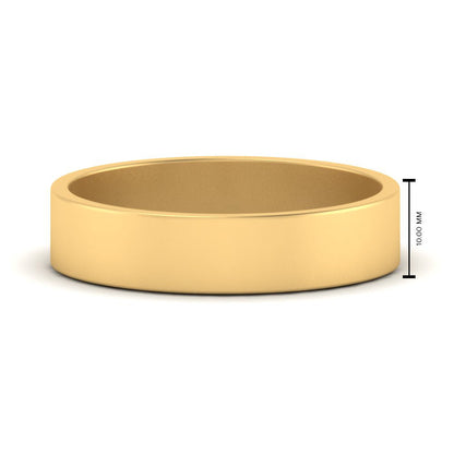 5 mm Flat Gold Wedding Band