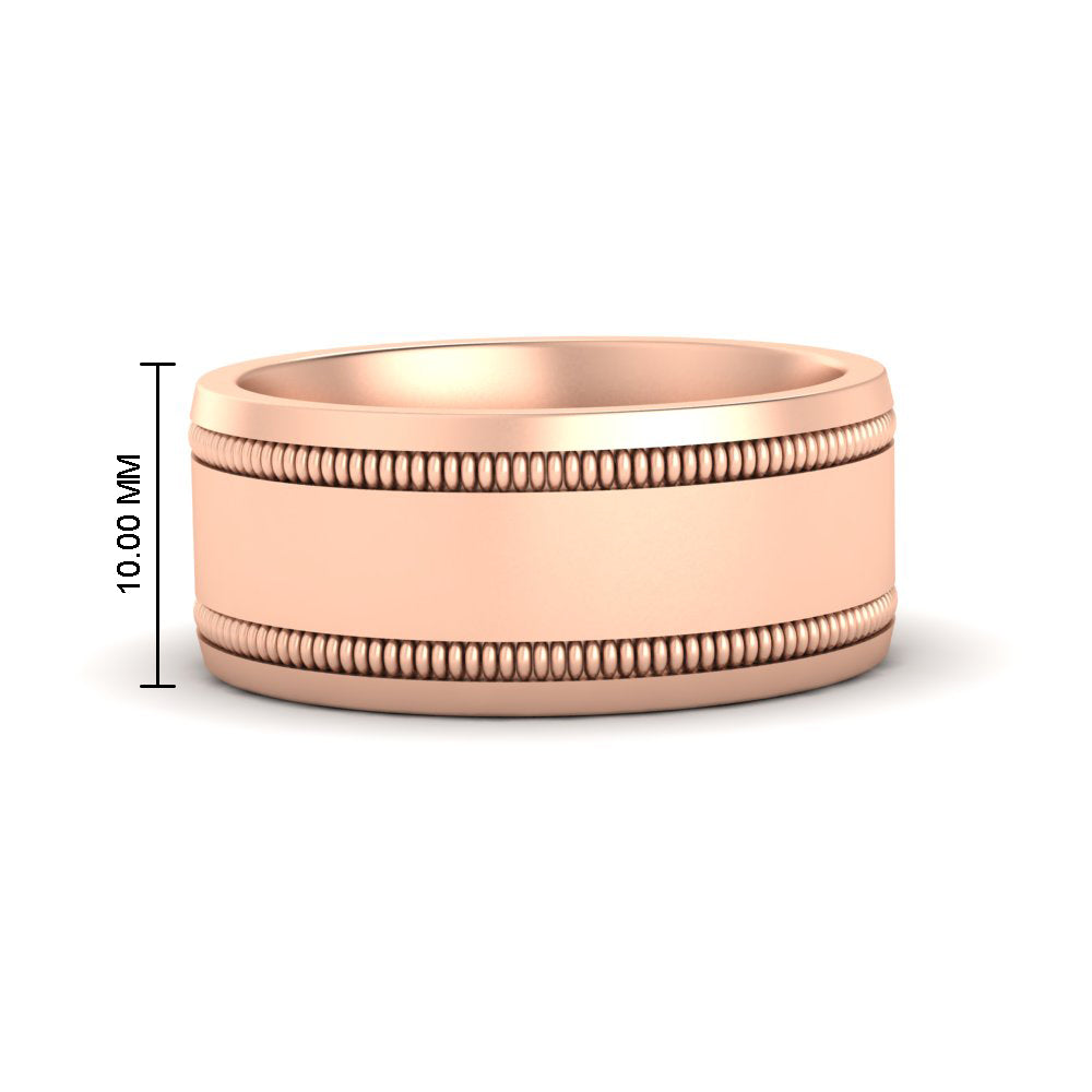 Mens Band Double Milgrain
