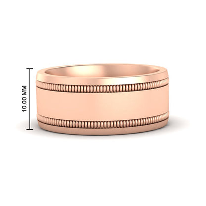 Mens Band Double Milgrain
