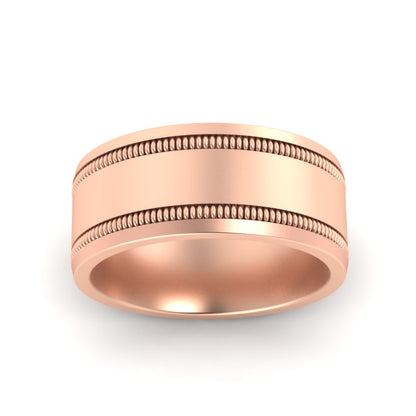 Mens Band Double Milgrain
