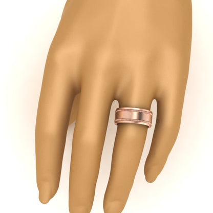Mens Band Double Milgrain