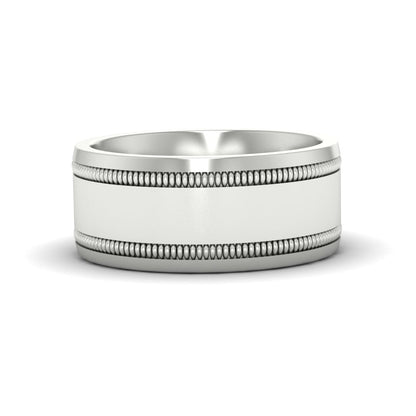 Mens Band Double Milgrain