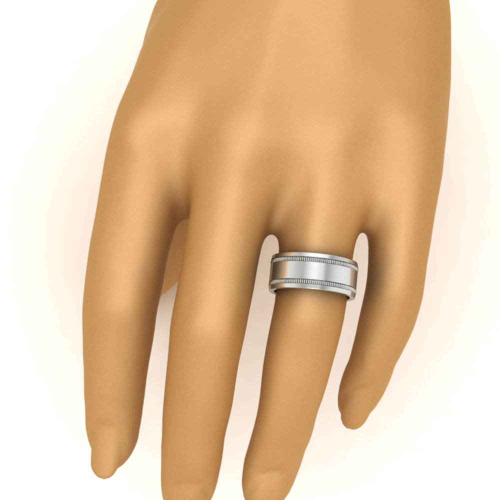 Mens Band Double Milgrain