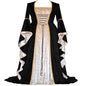 Women's Gold Veet Bell Sleeve Retro Medieval Dresses