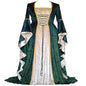Women's Gold Veet Bell Sleeve Retro Medieval Dresses