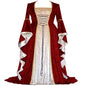 Women's Gold Veet Bell Sleeve Retro Medieval Dresses