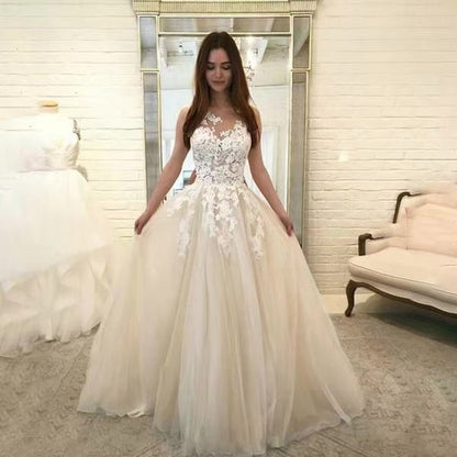 Women's Unique New Classic Lace Dress Wedding Dresses