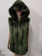 Women's Vertical Stripes Stitching Korean Casual Hood Coats