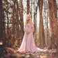 Women's Spinning Pregnant Floating Tail Sleeve Long Dresses