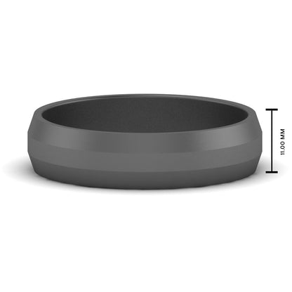 Wedding Band Beveled Edge Matte