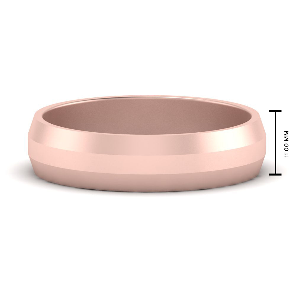 Wedding Band Beveled Edge Matte