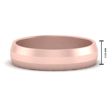 Wedding Band Beveled Edge Matte