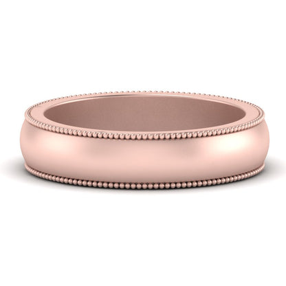 Milgrain Matte Finish Mens Band