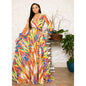 Women's Printed Chiffon Sexy Dress With Lining Dresses