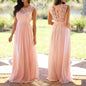 Round Neck Sexy Lace Dress Chiffon Dresses