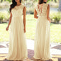Round Neck Sexy Lace Dress Chiffon Dresses