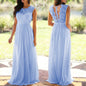 Round Neck Sexy Lace Dress Chiffon Dresses