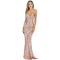 Women's Sexy Strap Backless Sequins Dress Long Dresses