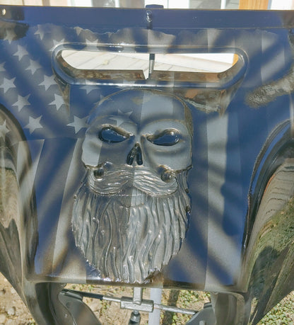 Harley davidson bearded skull fairing batwing