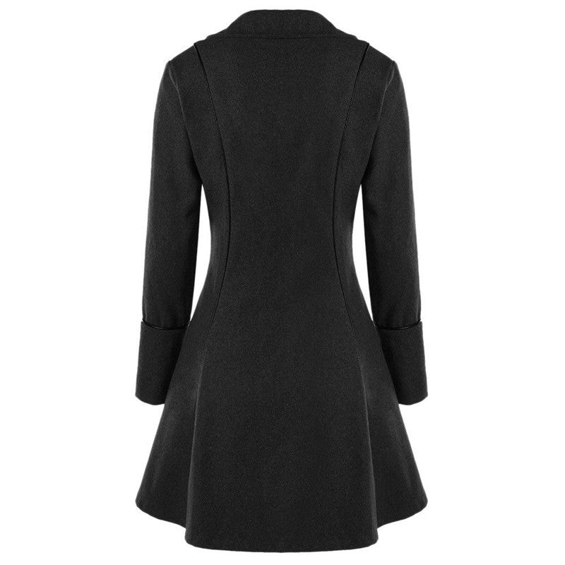 Women's Medieval Solid Color Long Sleeve Three Coats