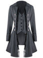 Women's Medieval Solid Color Long Sleeve Three Coats