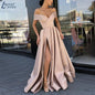 Women's Classy Dress Summer Deep Satin Wedding Dresses