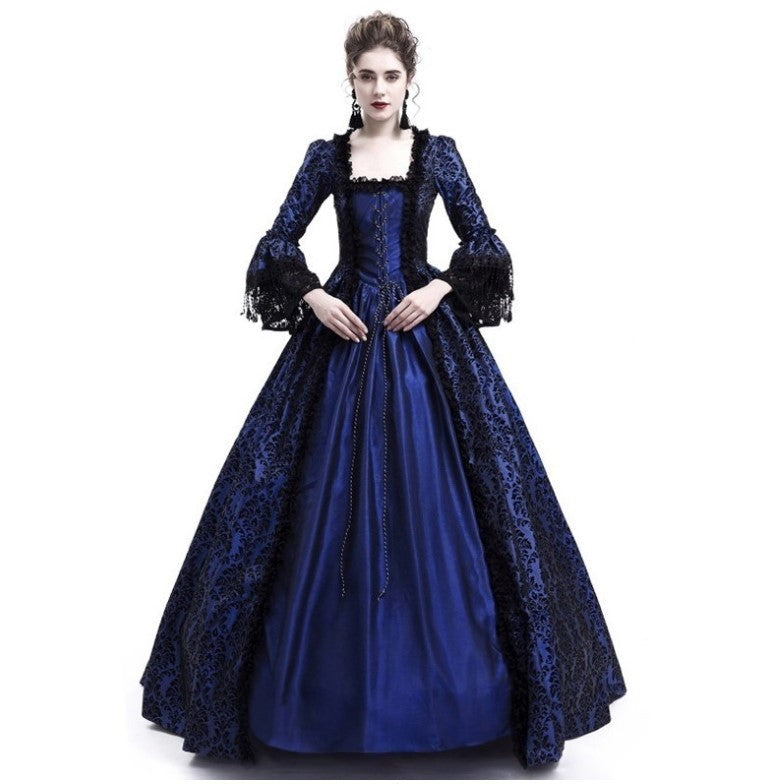 Large Bell Sleeve Medieval Dress Court Dresses
