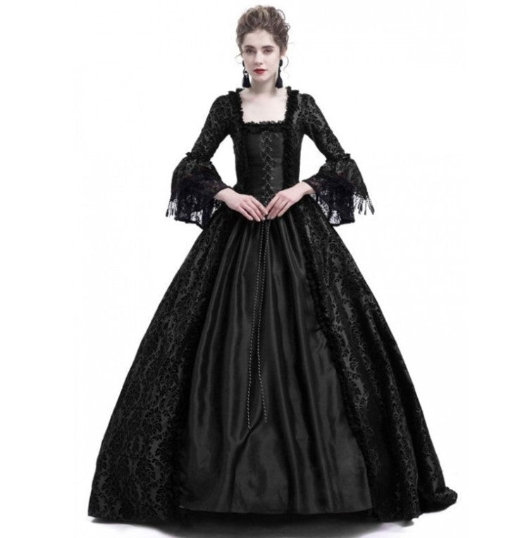 Large Bell Sleeve Medieval Dress Court Dresses