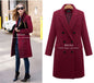 Women's Classic Fashion Mid-length Woolen Double-breasted Coats